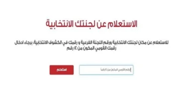 رابط الاستعلام عن لجان انتخابات مجلس النواب 2025 وكيفية معرفة مكان لجنتك الانتخابية